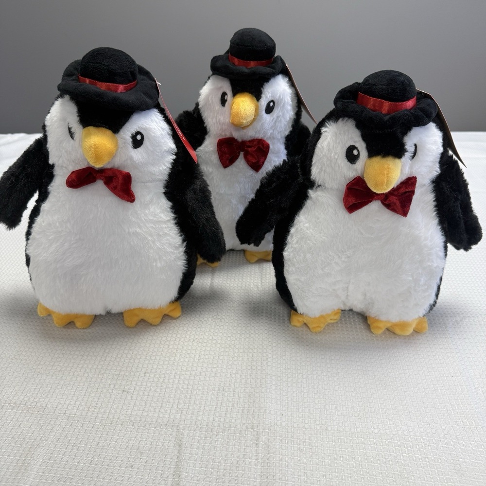 Lot Of 3 2025 Petsmart Dog Toy Stuffed Cheer Penguin Squeaky Chew‎ Plush 11" New